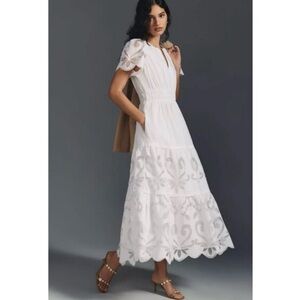 SOLD Anthropologie The Somerset Maxi Dress: Cutwork Edition